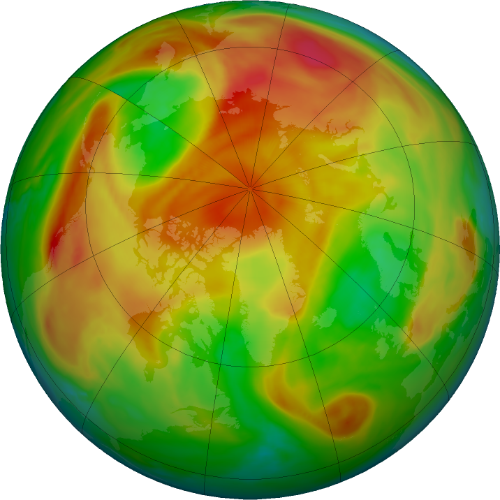 Arctic ozone map for 20 April 2023